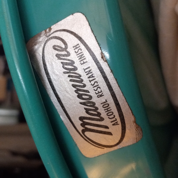 Vintage 1960\'s Turquoise Masonware Bar Tray Graphics by Joe Carpe